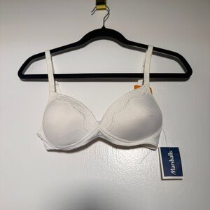 Simply Perfect by Warner's 34A Women's White Lace Trim T-Shirt Bra NWT